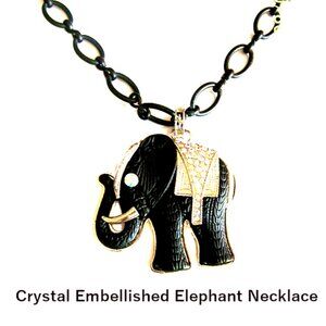 Crystal Embellished Elephant Necklace
